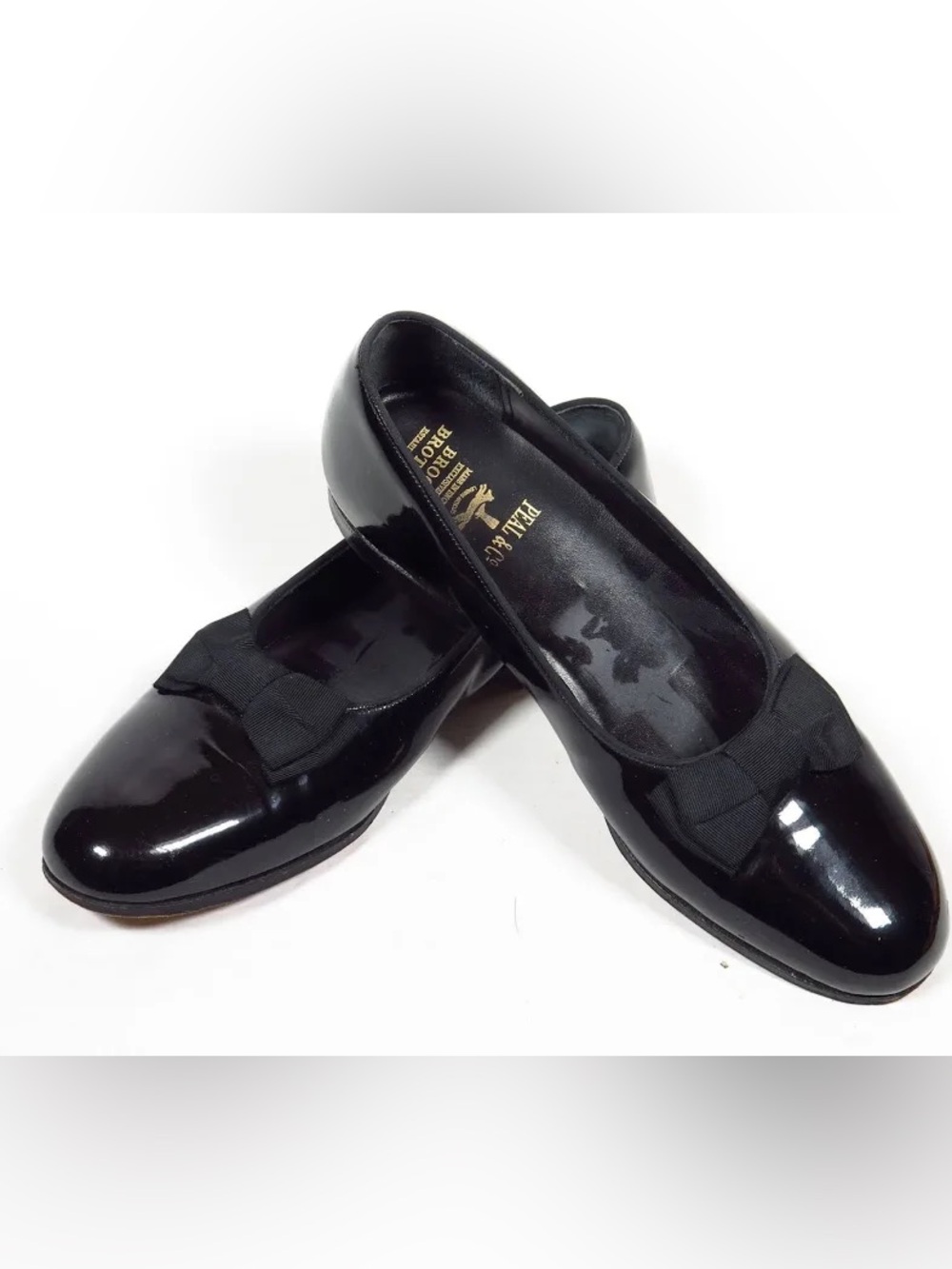 Brooks Brothers Peal & Co. Black Patent Leather Formal Opera Tuxedo Bow Loafers